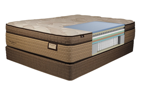 Tommy Bahama cutaway shot of the interior mattress materials for the Seaside Serenity model